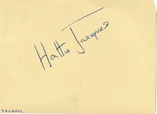 Hattie Jacques autograph