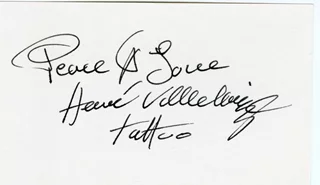 Herve Villechaize autograph