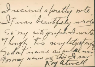 Roy Atwell autograph