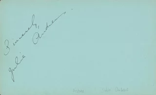 Julie Andrews autograph
