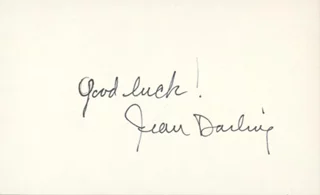 Jean Darling autograph
