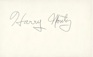 Harry Monty autograph