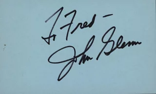 John Glenn autograph