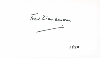 Fred Zinnemann autograph