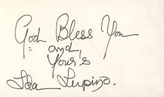 Ida Lupino autograph