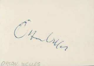 Orson Welles autograph
