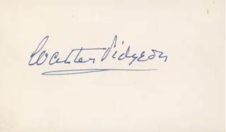 Walter Pidgeon autograph