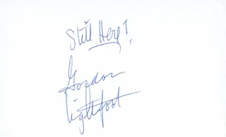 Gordon Lightfoot autograph