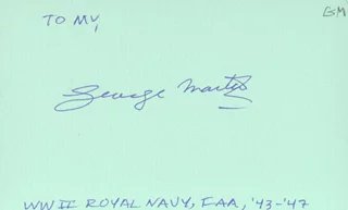 George Martin autograph