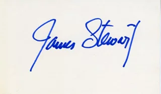James Stewart autograph