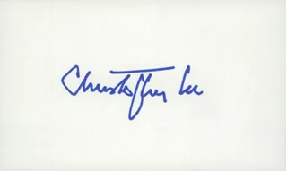 Christopher Lee autograph