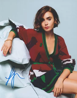Lily Collins autograph