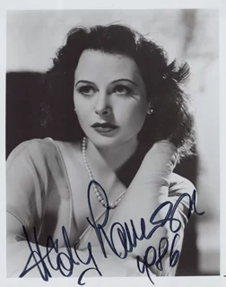Hedy LaMarr autograph