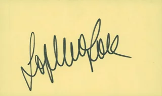 Sophia Loren autograph