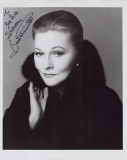 Joan Fontaine autograph