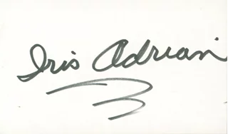 Iris Adrian autograph