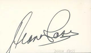 Diana Ross autograph