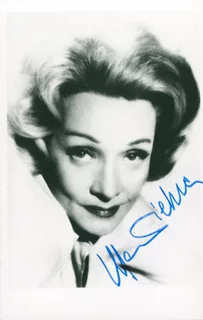 Marlene Dietrich autograph