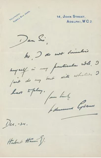 Edmund Gwenn autograph