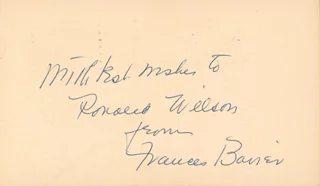 Frances Bavier autograph