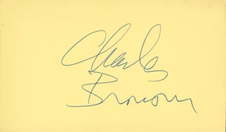Charles Bronson autograph