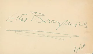 Ethel Barrymore autograph