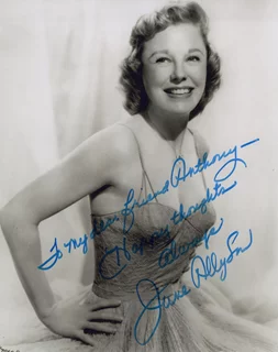 June Allyson autograph