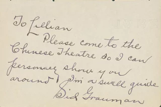 Sid Grauman autograph