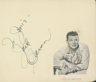 Jack Carson autograph