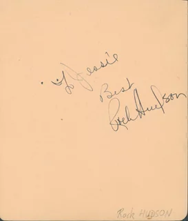 Rock Hudson autograph