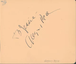 Gregory Peck autograph