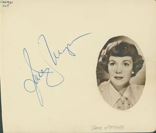 Jane Wyman autograph