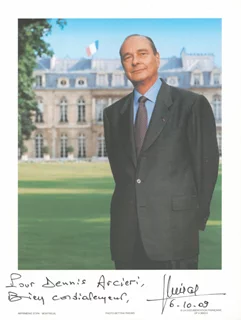 Jacques Chirac autograph
