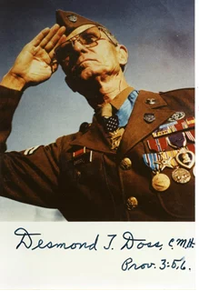 Desmond Doss autograph