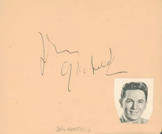 John Garfield autograph