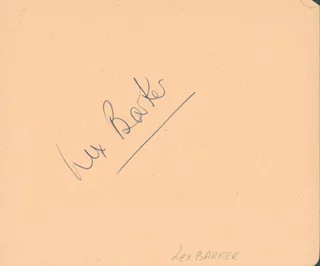 Lex Barker autograph