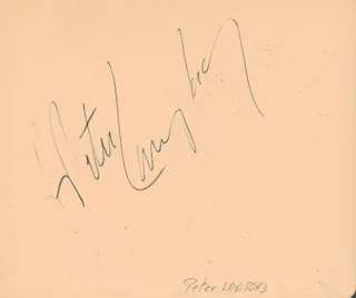 Peter Lawford autograph