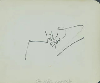 Noel Coward autograph