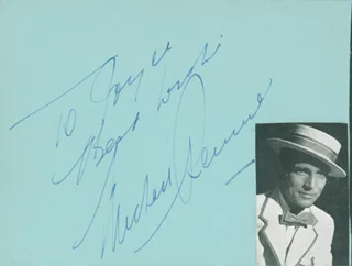Michael Rennie autograph