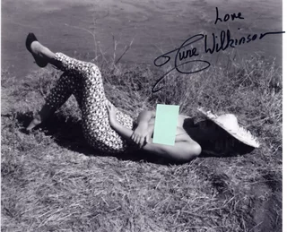 June Wilkinson autograph