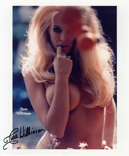 June Wilkinson autograph