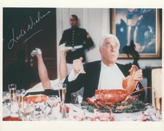 Leslie Nielsen autograph