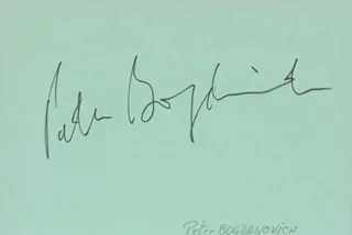 Peter Bogdanovich autograph