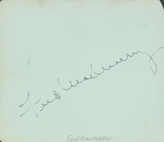 Fred MacMurray autograph