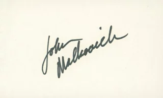 John Malkovich autograph