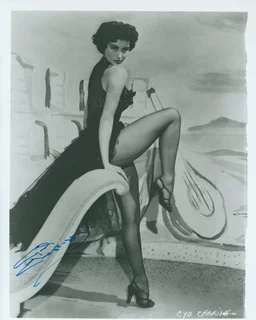 Cyd Charisse autograph