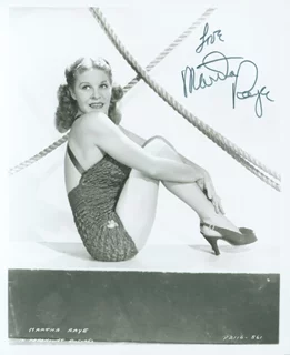 Martha Raye autograph