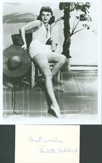 Paulette Goddard autograph