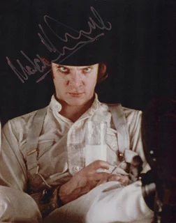Malcolm McDowell autograph