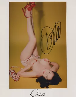 Dita Von Teese autograph